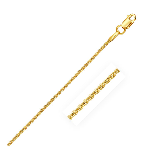 Size: 20'' - 14k Yellow Gold Round Chain (1.2 mm)