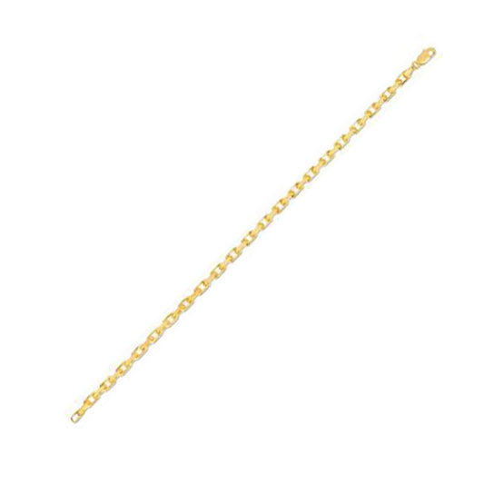 Size: 22 - 14k Yellow Gold French Cable Link Chain (3.60 mm)