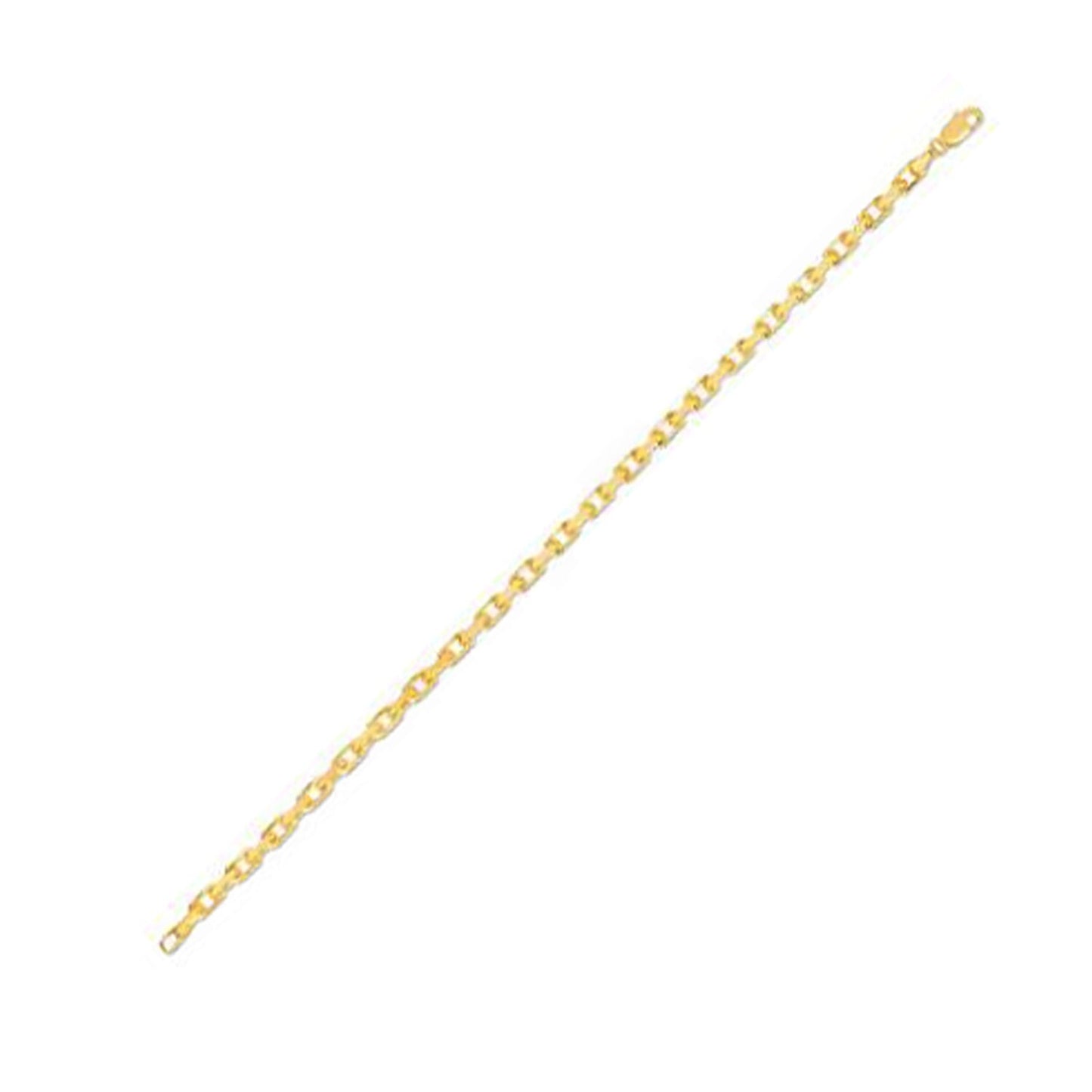 Size: 24 - 14k Yellow Gold French Cable Link Chain (3.60 mm)