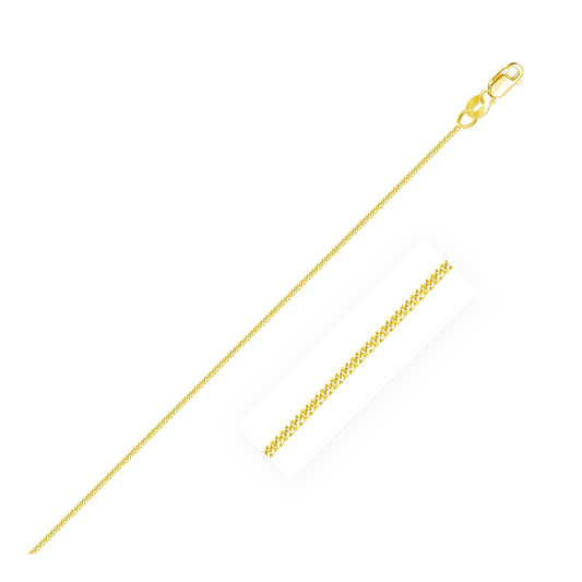 Size: 16'' - 10k Yellow Gold Gourmette Chain 1.0mm (1.00 mm)