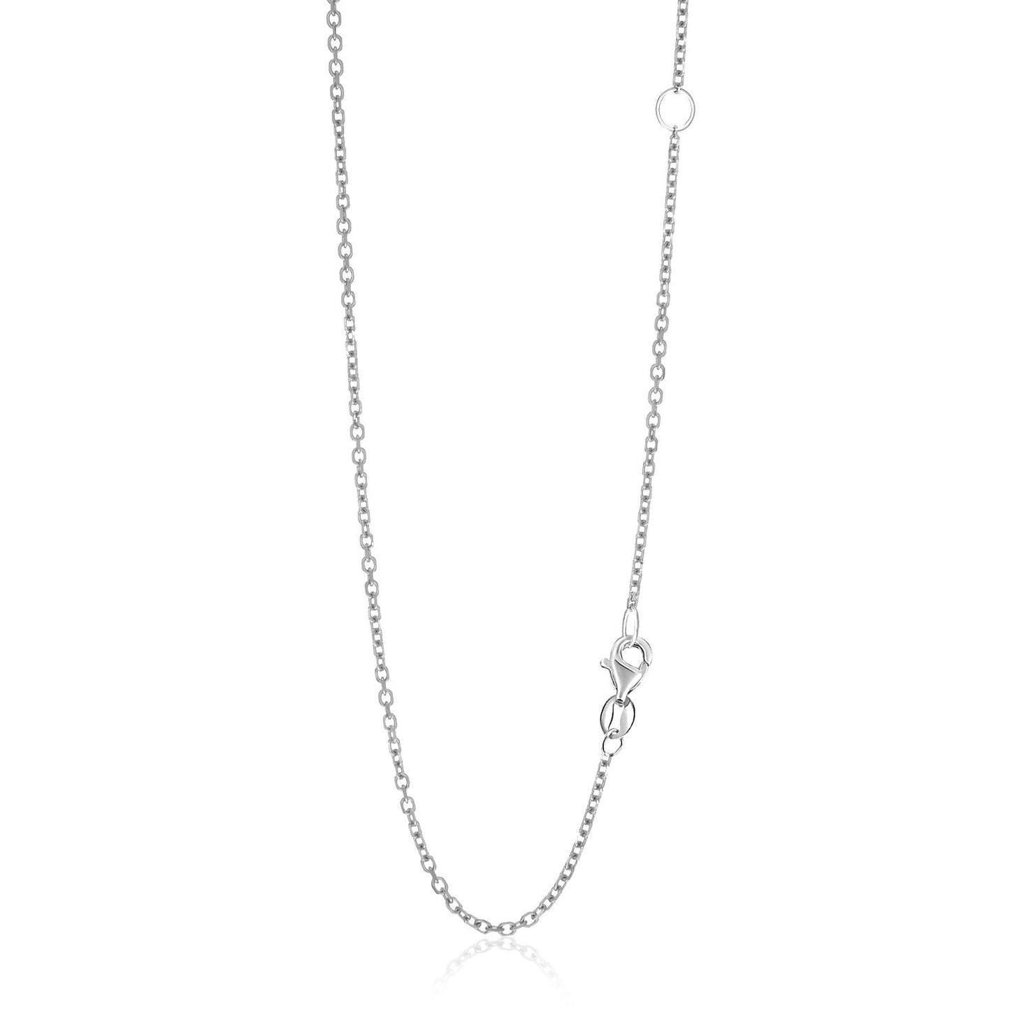 Size: 20'' - 14k White Gold Adjustable Cable Chain (1.50 mm)