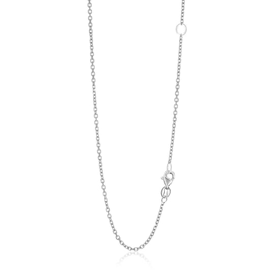 Size: 20'' - 14k White Gold Adjustable Cable Chain (1.50 mm)