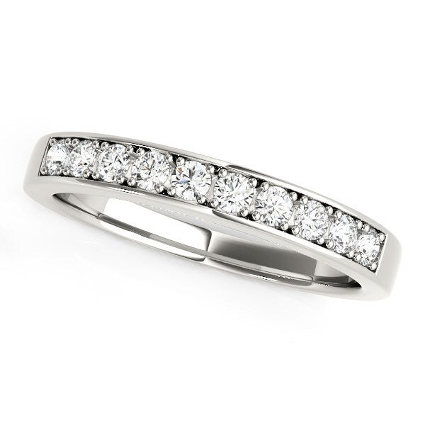 Size: 3.5 - 14k White Gold Classic Diamond Wedding Band (1/4 cttw)