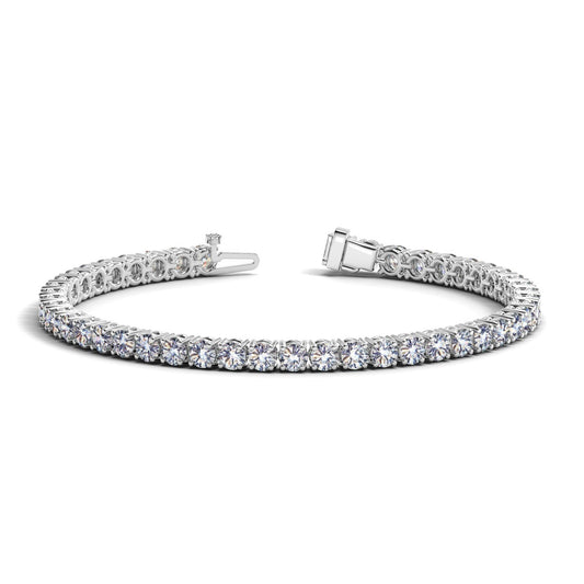 Size: 7 - Lab Grown Round Diamond Tennis Bracelet in 14k White Gold (8 cctw F/G  VS2/SI1)