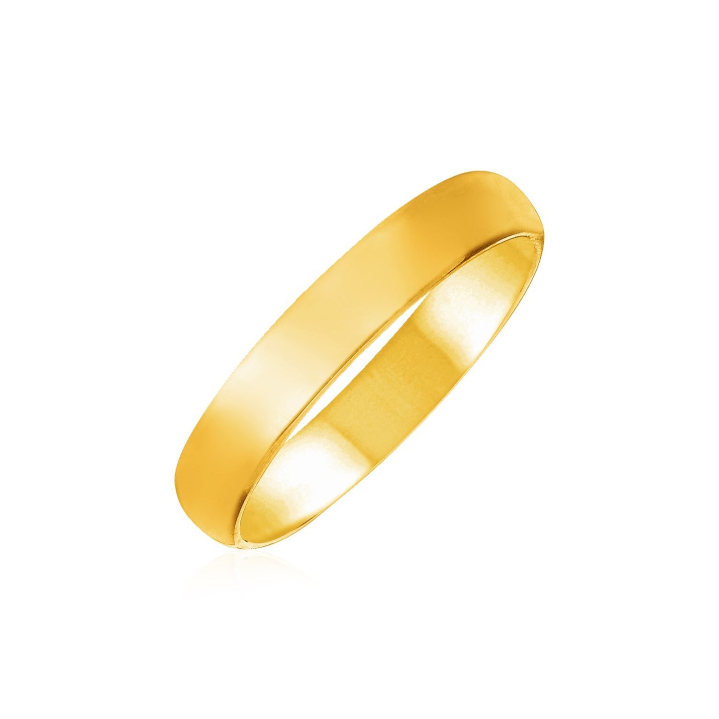 Size: 10 - 14k Yellow Gold 4mm Comfort Fit Wedding Band