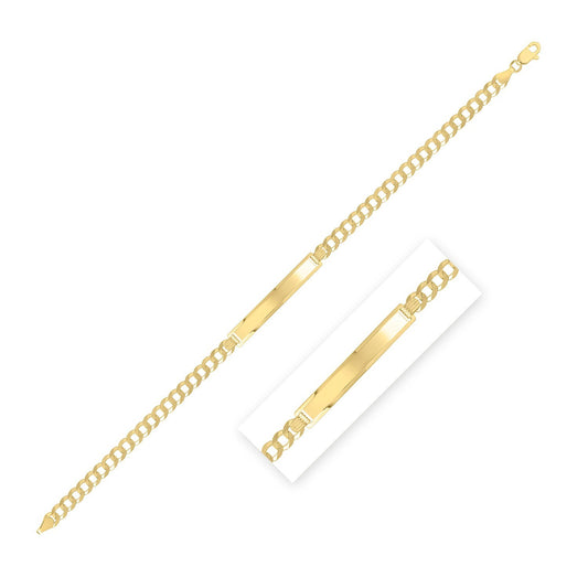 Size: 8 - 14k Yellow Gold Curb ID Bracelet (4.70 mm)