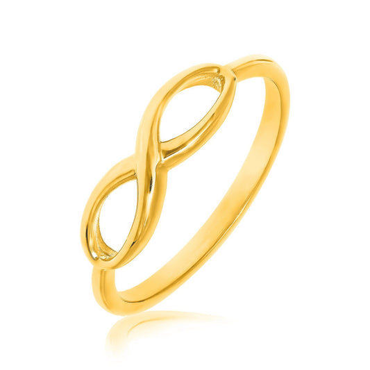 Size: 7 - 14k Yellow Gold Infinity Ring in High Polish