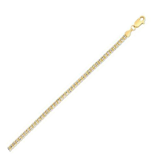 Size: 24 - Ice Barrel Chain in 14k Yellow Gold (3.14 mm)