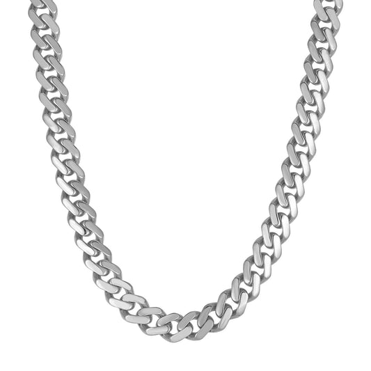 Size: 22'' - 14k White Gold 22 inch Polished Curb Chain Necklace