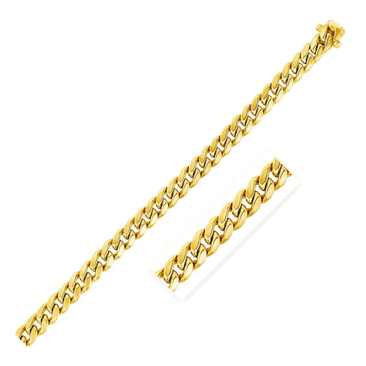 Size: 20 - 14k Yellow Gold Semi Solid Miami Cuban Chain (5.00 mm)