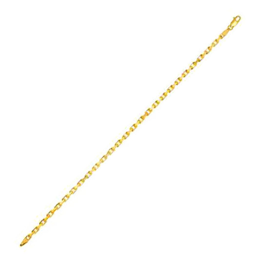 Size: 22 - 14k Yellow Gold French Cable Link Chain (2.50 mm)