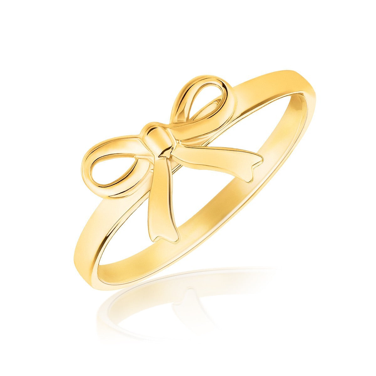 Size: 7 - 14k Yellow Gold Bow Ring