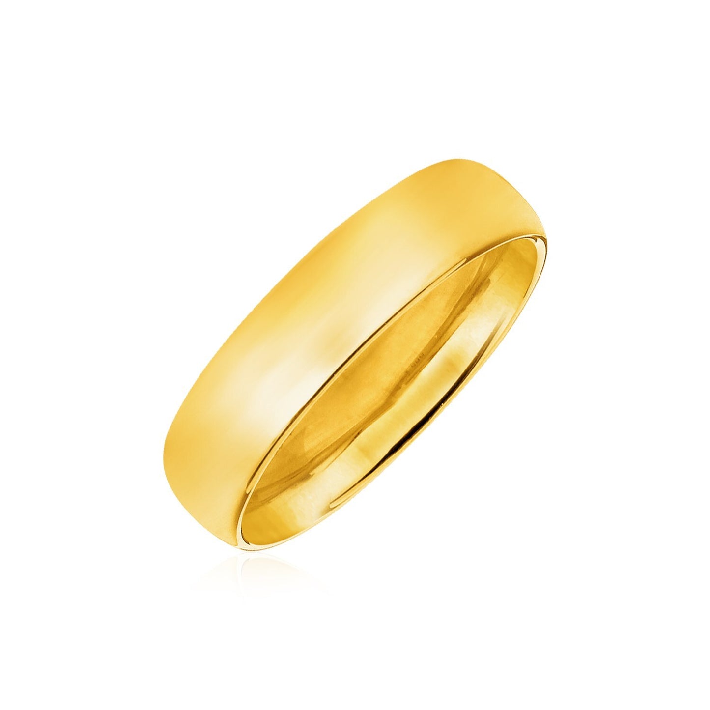 Size: 10 - 14k Yellow Gold 6mm Comfort Fit Wedding Band