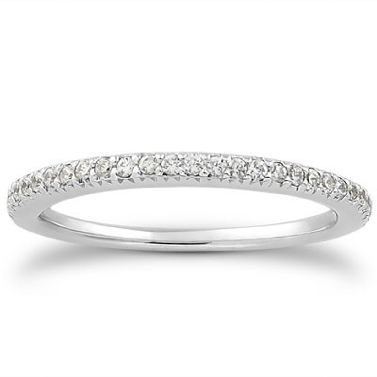 Size: 5.5 - 14k White Gold Fancy Engraved Pave Diamond Wedding Ring Band