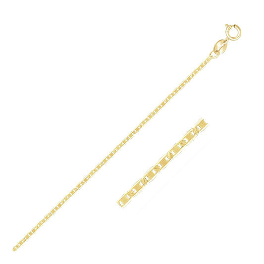 Size: 16'' - 10k Yellow Gold Mariner Link Chain (1.20 mm)