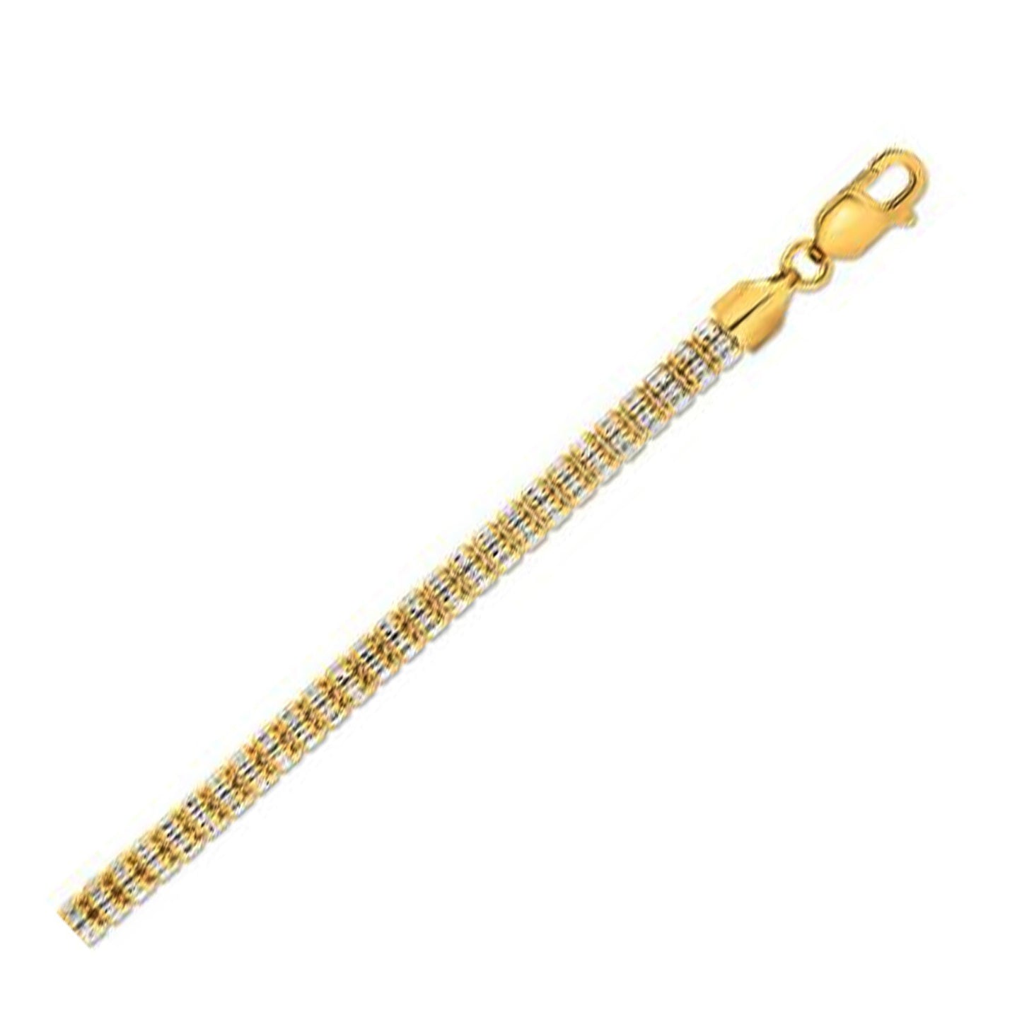 Size: 8 - Ice Barrel Chain Bracelet in 14k Yellow Gold (4.25 mm)