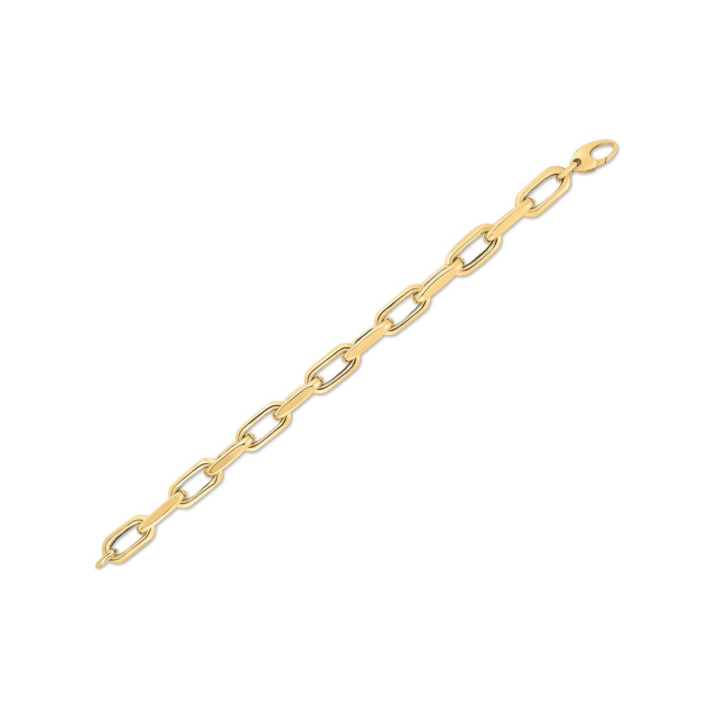 Size: 8 - 14k Yellow Gold French Cable Link Bracelet (9mm)