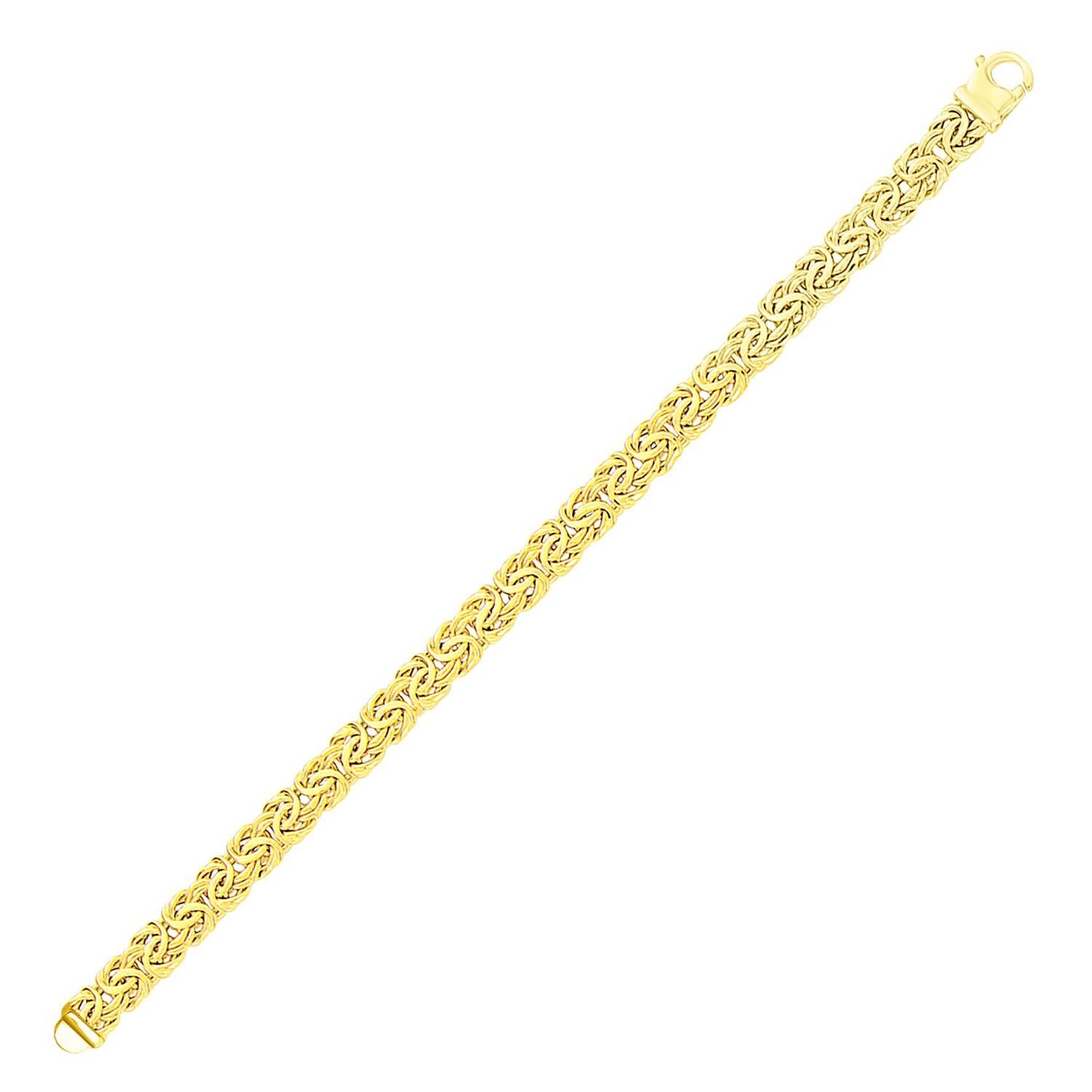 Size: 8'' - 14k Yellow Gold Byzantine Style Chain Bracelet