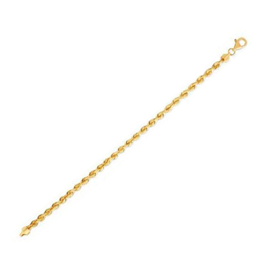 Size: 20 - 14k Yellow Gold Light Rope Chain (4.30 mm)