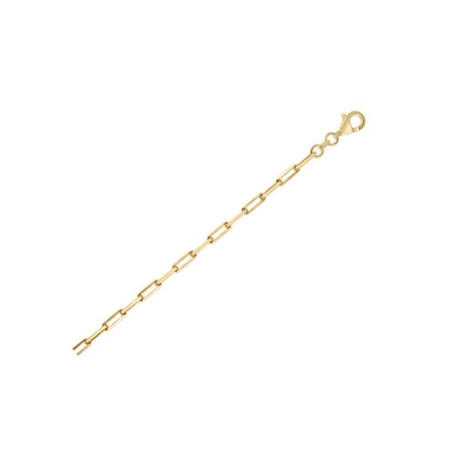 Size: 24 - Sterling Silver Gold Plated Paperclip Chain (2.95 mm)