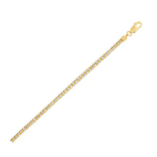 Size: 24 - Ice Barrel Chain in 14k Yellow Gold (3.23 mm)