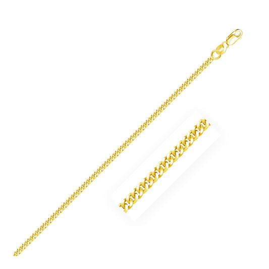 Size: 20 - 18k Yellow Gold Gourmette Chain (2.20 mm)