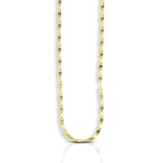 Size: 24 - 14k Yellow Gold Sparkle Valentino Chain (1.70 mm)