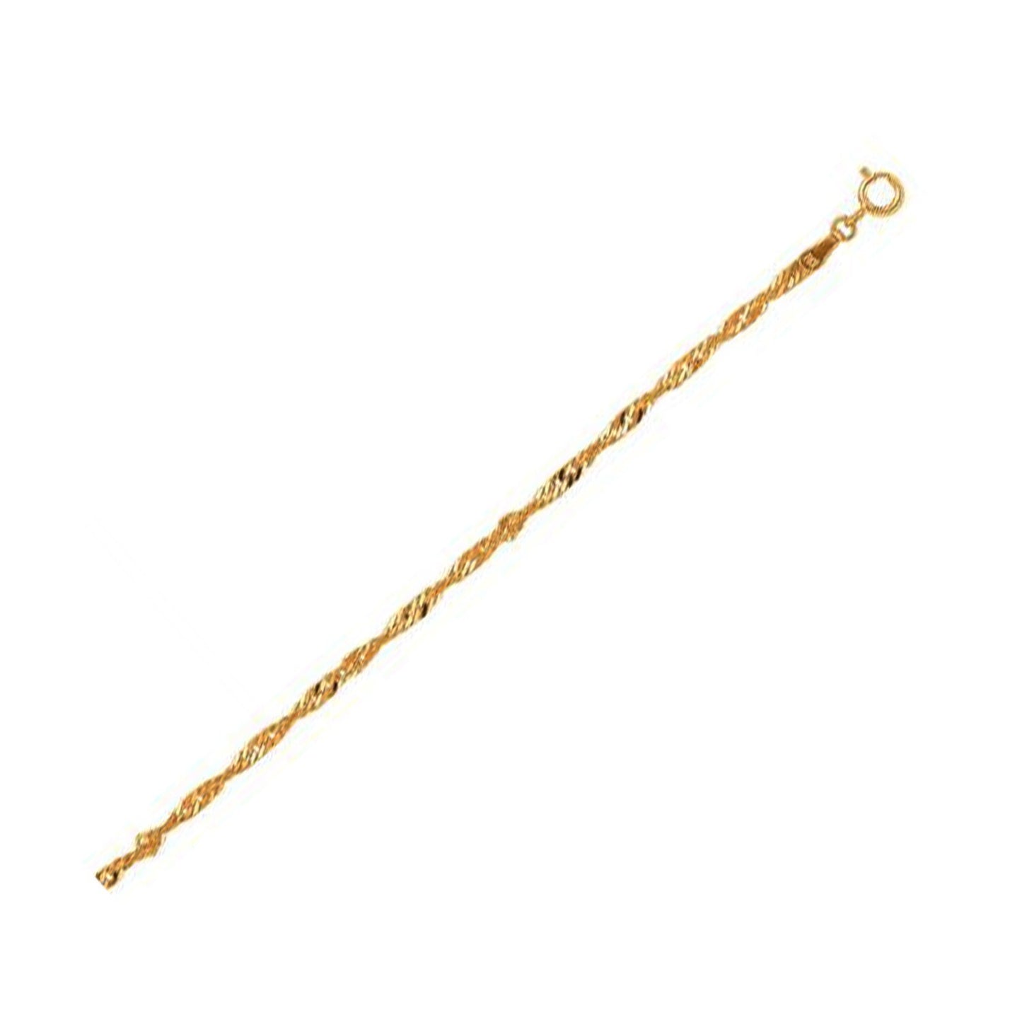 Size: 18 - 10k Yellow Gold Singapore Chain (2.20 mm)