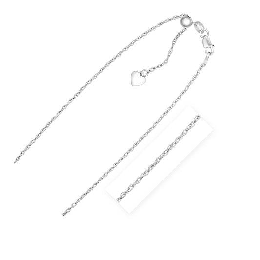 Size: 22'' - Sterling Silver 1.5mm Adjustable Rope Chain (1.50 mm)