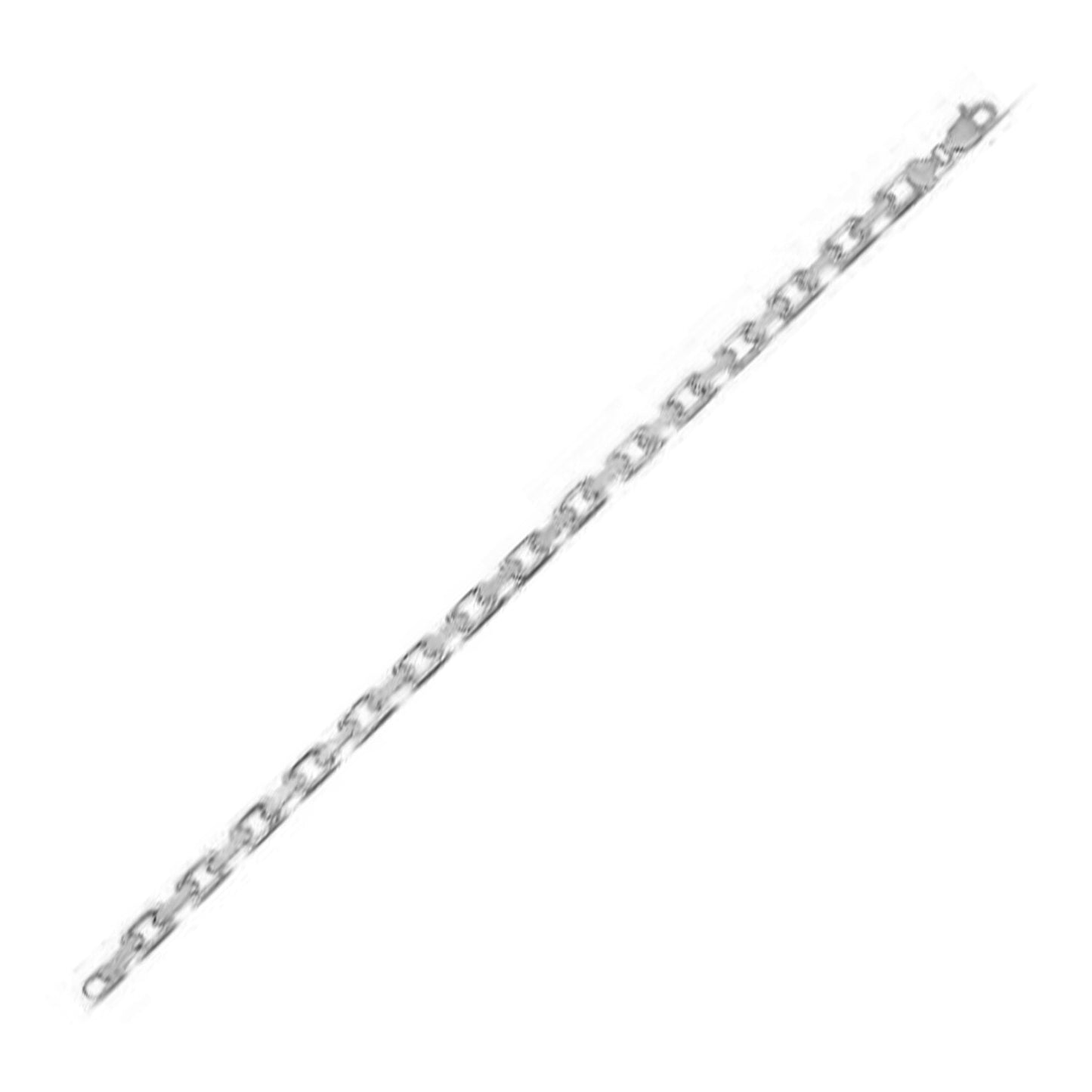 Size: 22 - 14k White Gold French Cable Link Chain (4.80 mm)