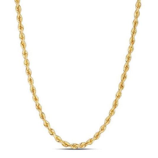 Size: 20 - 14k Yellow Gold Light Rope Chain (3.7 mm)