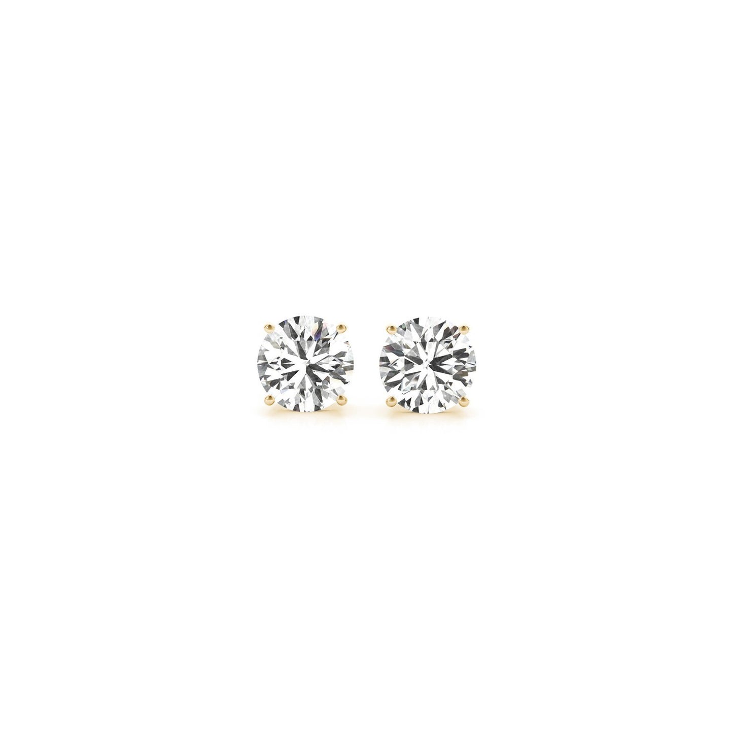 1 cttw Certified IGI Lab Grown Round Diamond Earrings 14k Yellow Gold (G/VS2)