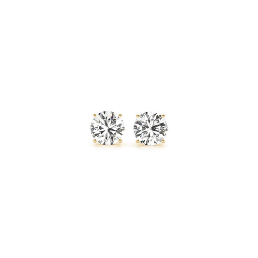 1 cttw Certified IGI Lab Grown Round Diamond Earrings 14k Yellow Gold (G/VS2)