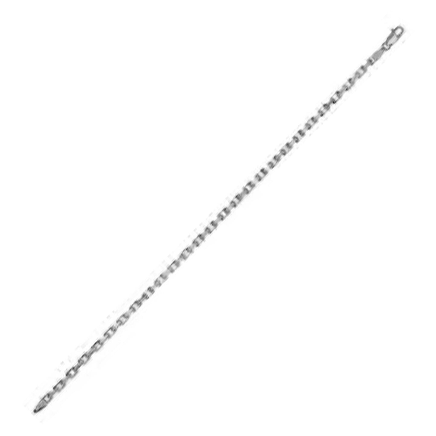 Size: 7.25 - 2.5mm 14k White Gold French Cable Chain Bracelet