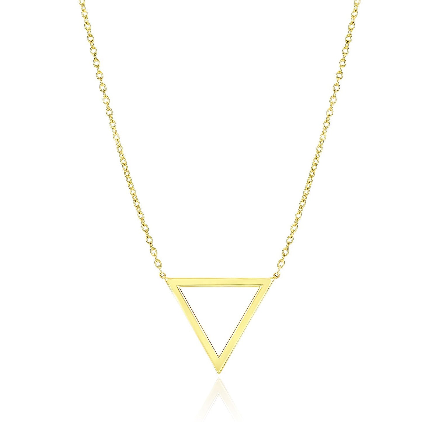 Size: 18'' - 14k Yellow Gold Delta Symbol Chain Necklace