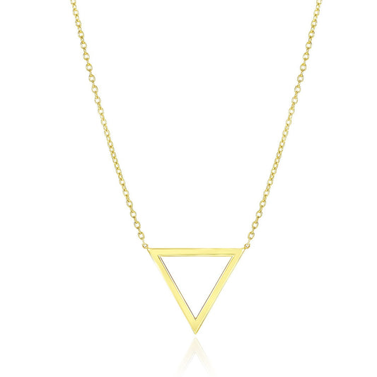 Size: 18'' - 14k Yellow Gold Delta Symbol Chain Necklace