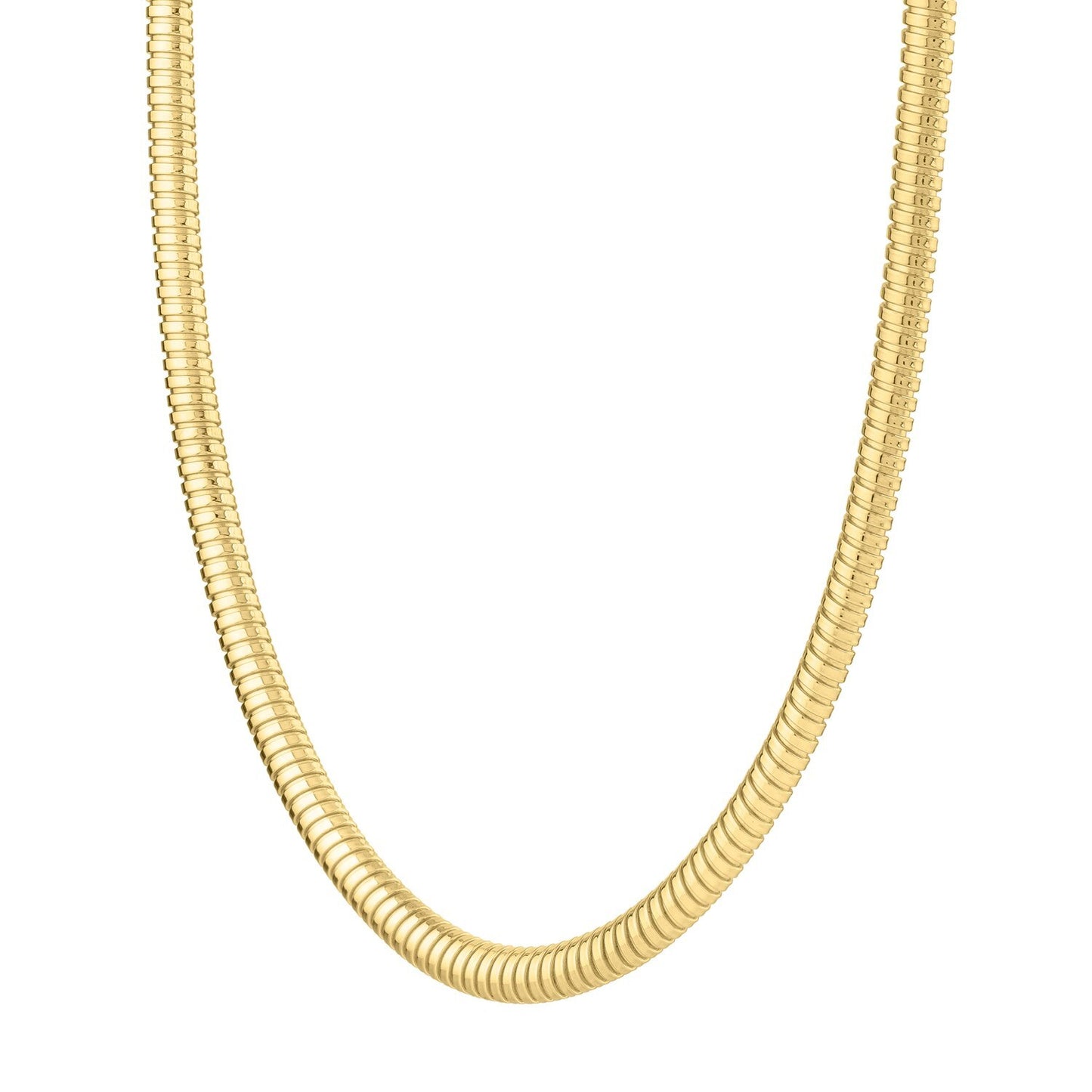 Size: 17 - 14k Yellow Gold Tubogas Necklace (5.00 mm)