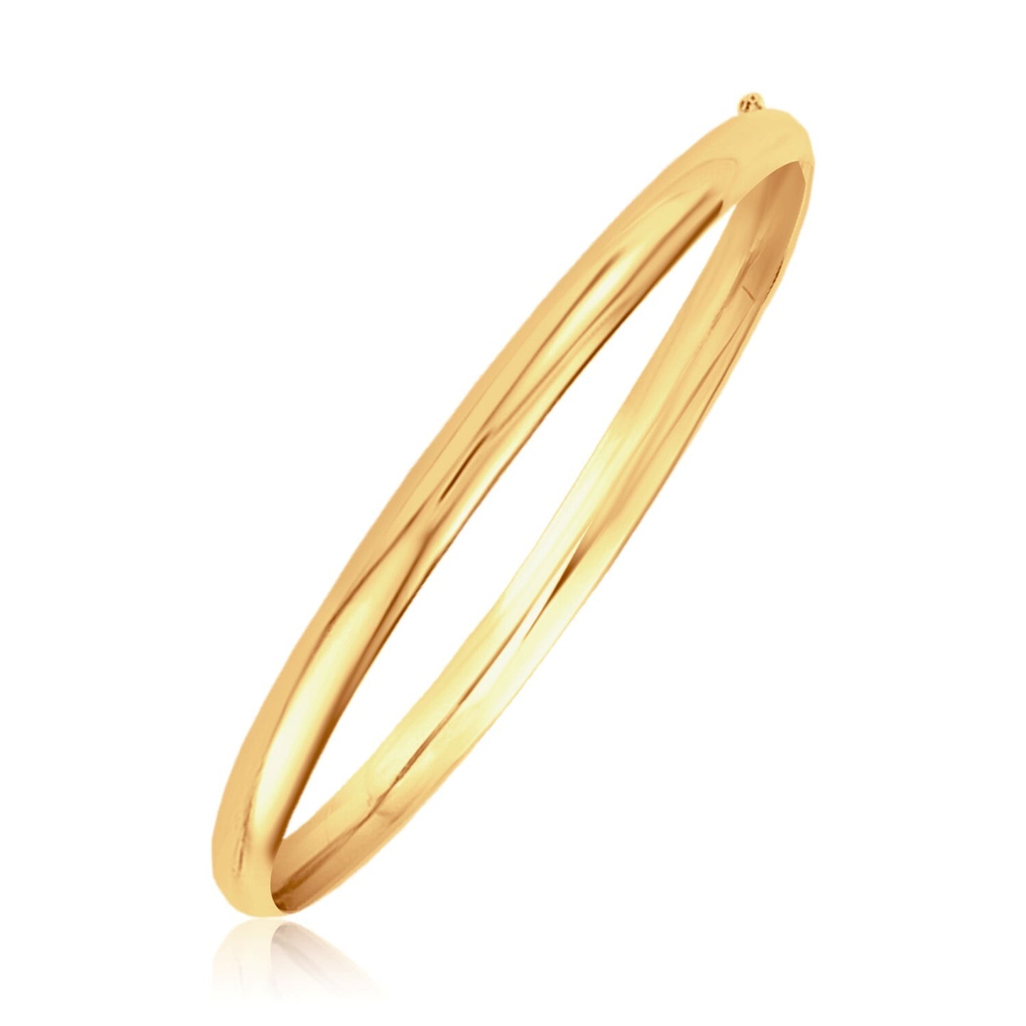 Size: 8'' - Classic Bangle in 14k Yellow Gold (5.0mm)