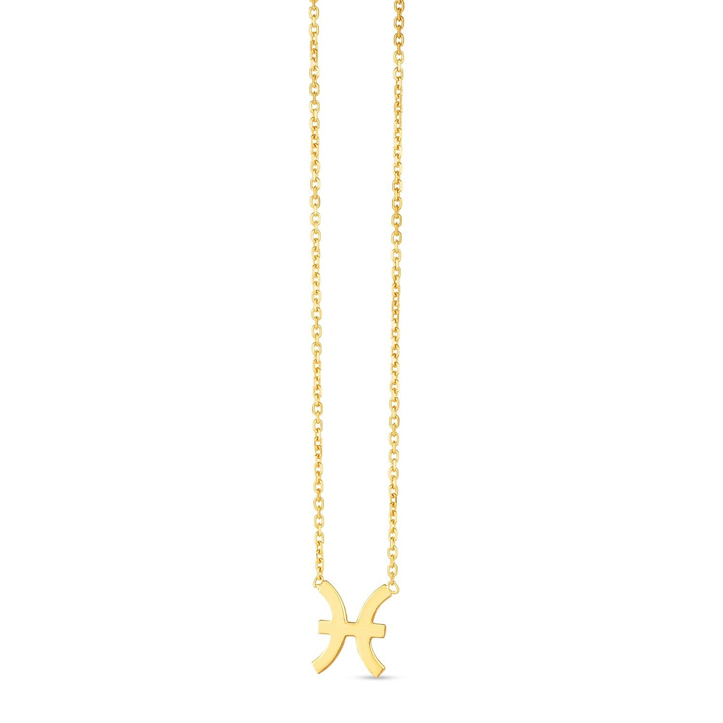 Size: 18 - 14K Yellow Gold Pisces Necklace