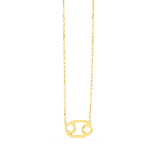 Size: 18 - 14K Yellow Gold Cancer Necklace