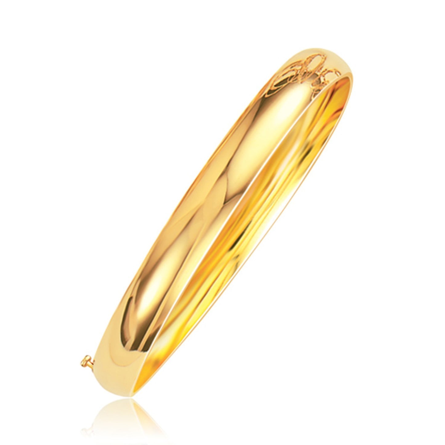 Size: 8'' - Classic Bangle in 14k Yellow Gold (8.0mm)