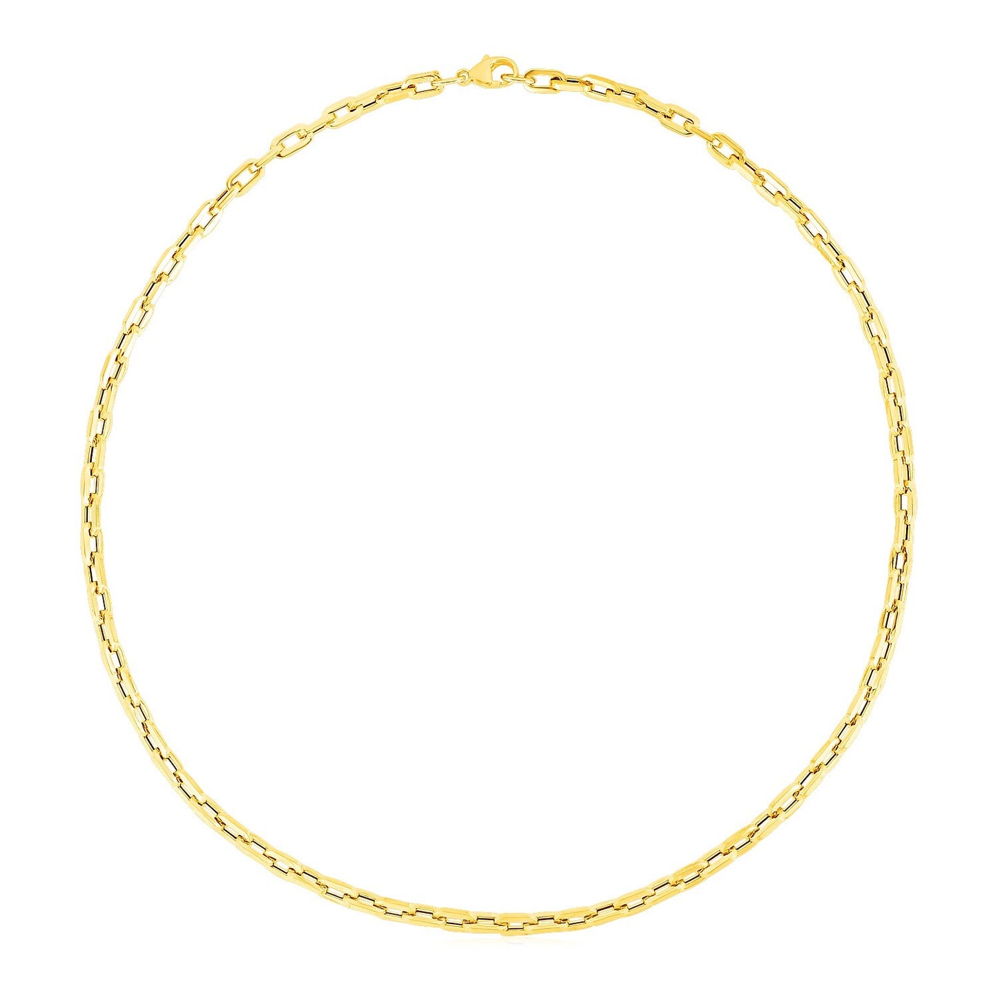 Size: 18'' - 14k Yellow Gold Paperclip Chain Necklace