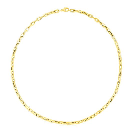 Size: 18'' - 14k Yellow Gold Paperclip Chain Necklace