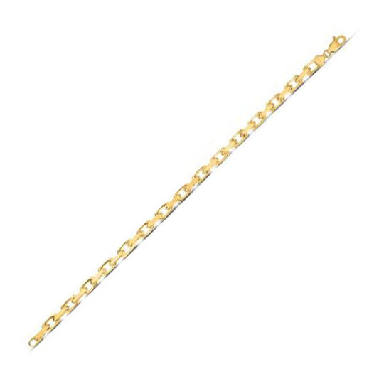 Size: 22 - 14k Yellow Gold French Cable Link Chain (4.80 mm)