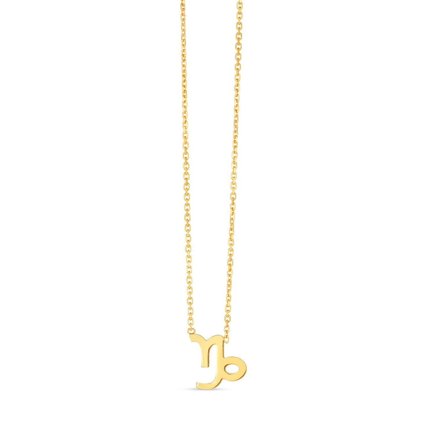 Size: 18 - 14K Yellow Gold Capricorn Necklace