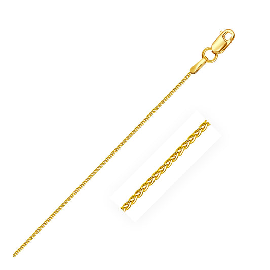 Size: 16'' - 10k Yellow Gold Wheat Chain 1.0mm (1.00 mm)