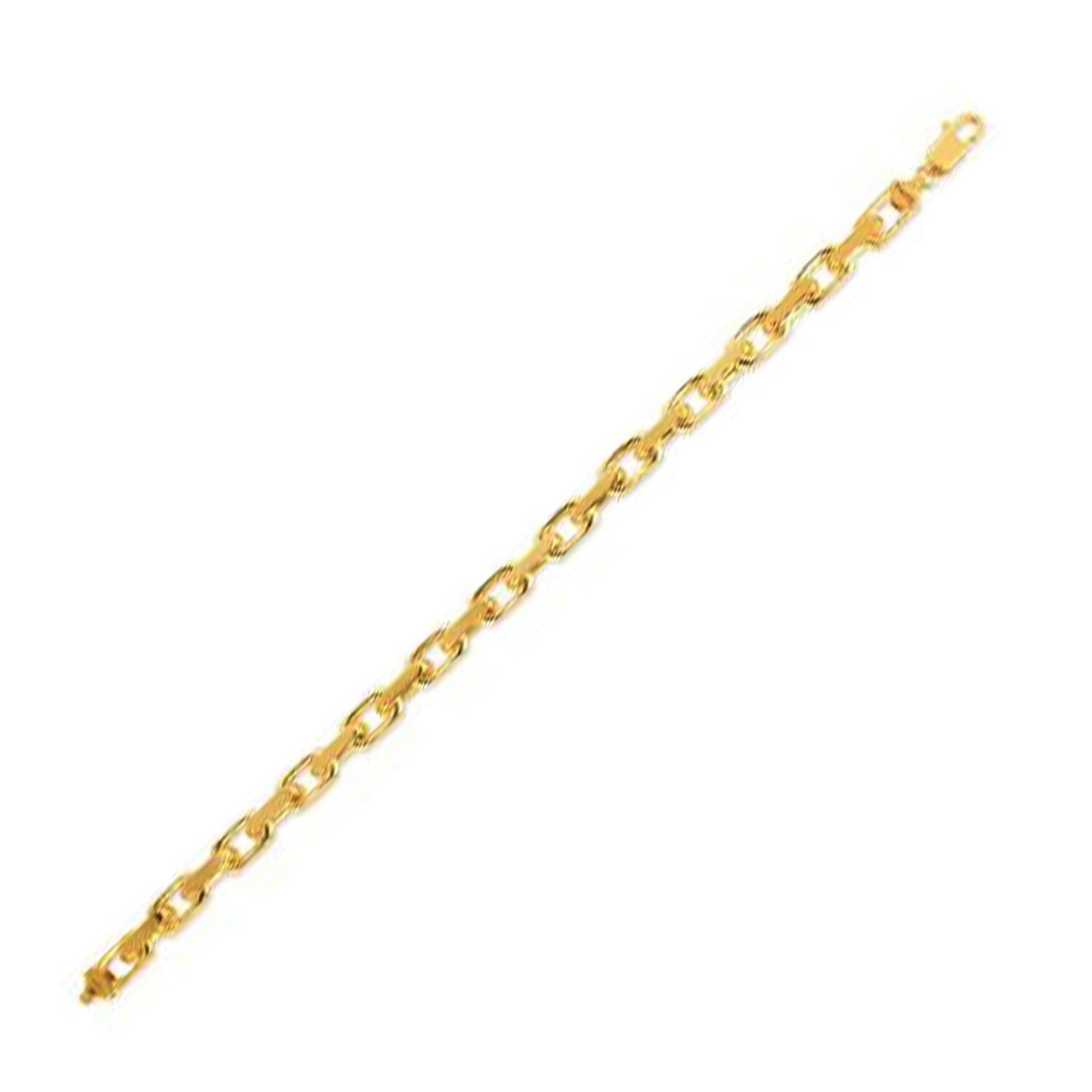 Size: 8.25 - 6.1mm 14k Yellow Gold French Cable Chain Bracelet