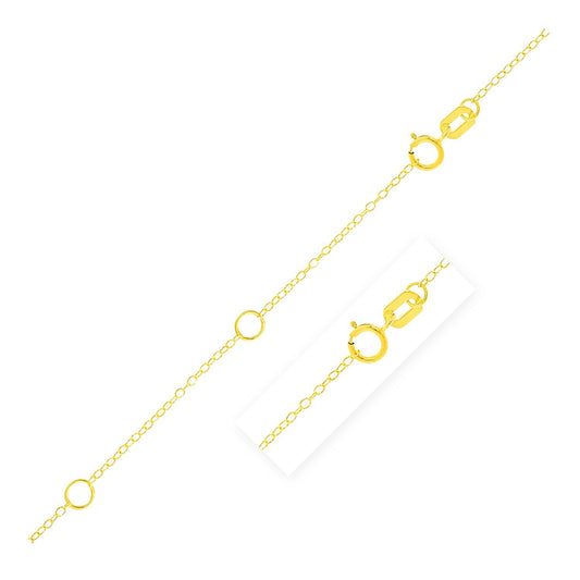 Size: 18 - Double Extendable Piatto Chain in 10k Yellow Gold (1.30 mm)