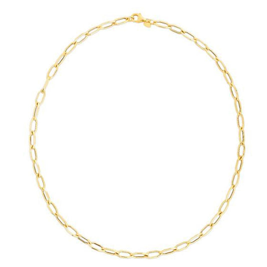 Size: 18 - 14k Yellow Gold Hexagon Link Necklace