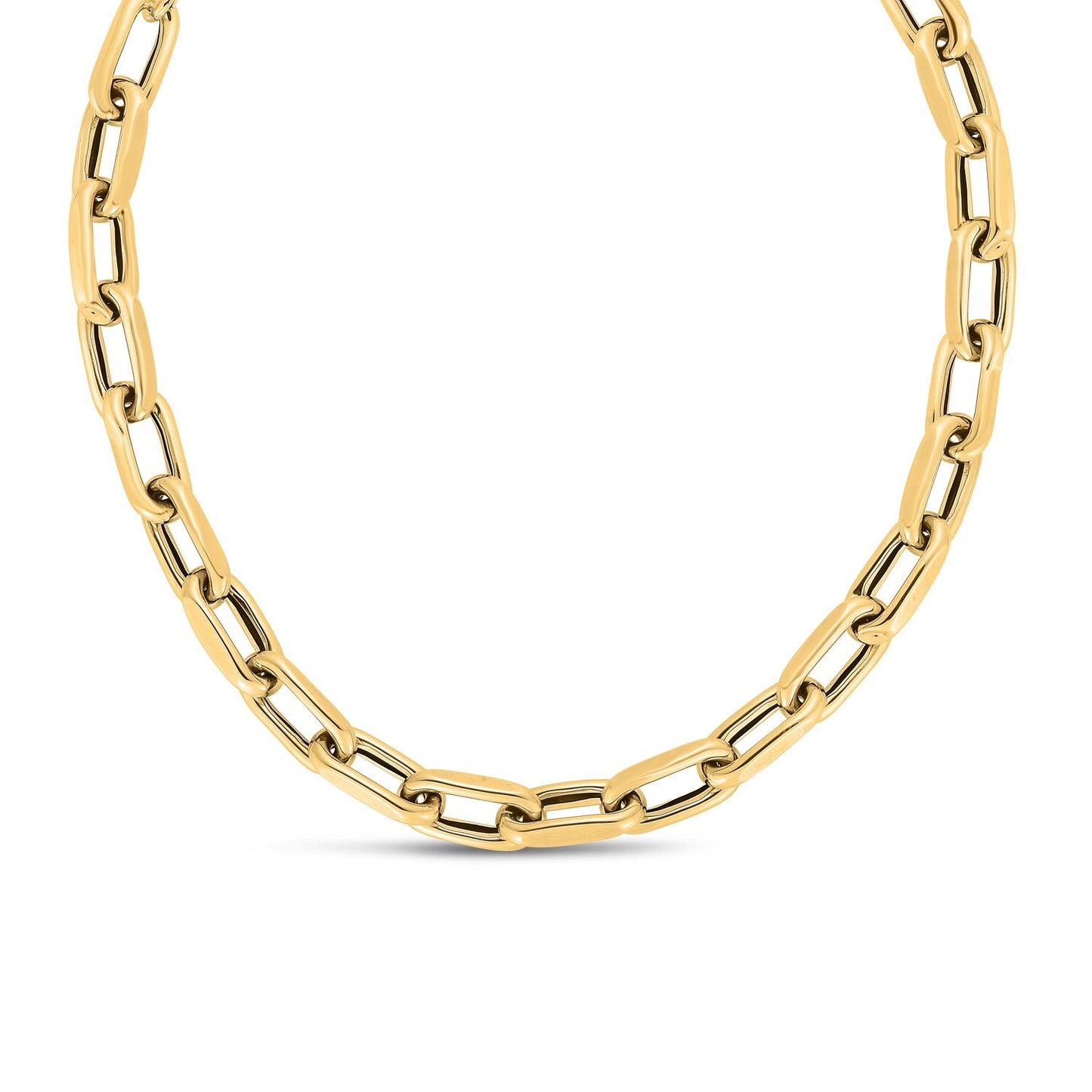 Size: 18 - 14k Yellow Gold French Cable Link Necklace (9mm)